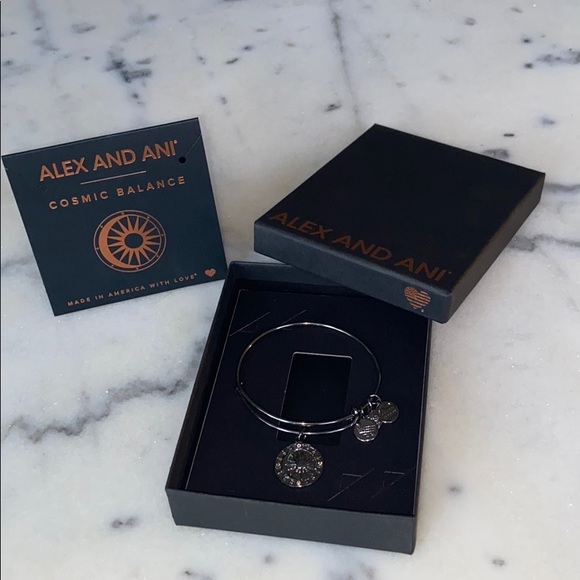 Alex and Ani Cosmic Balance Charm Bangle - Picture 5 of 6